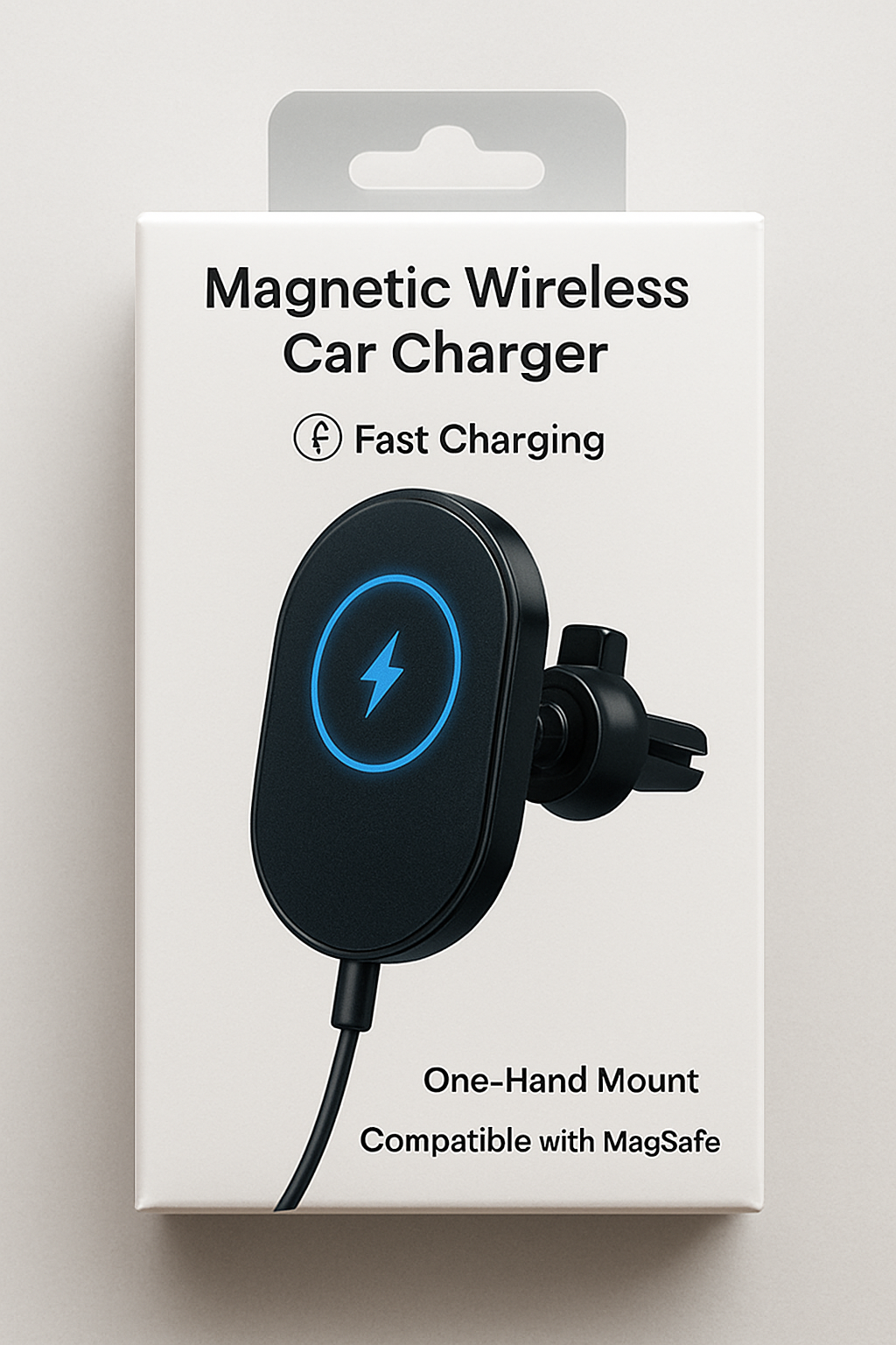Magnetic Wireless Car Charger – Fast Charge, Dashboard Mount